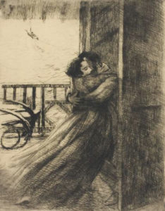 L’étreinte amoureuse, 1886, Albert Besnard