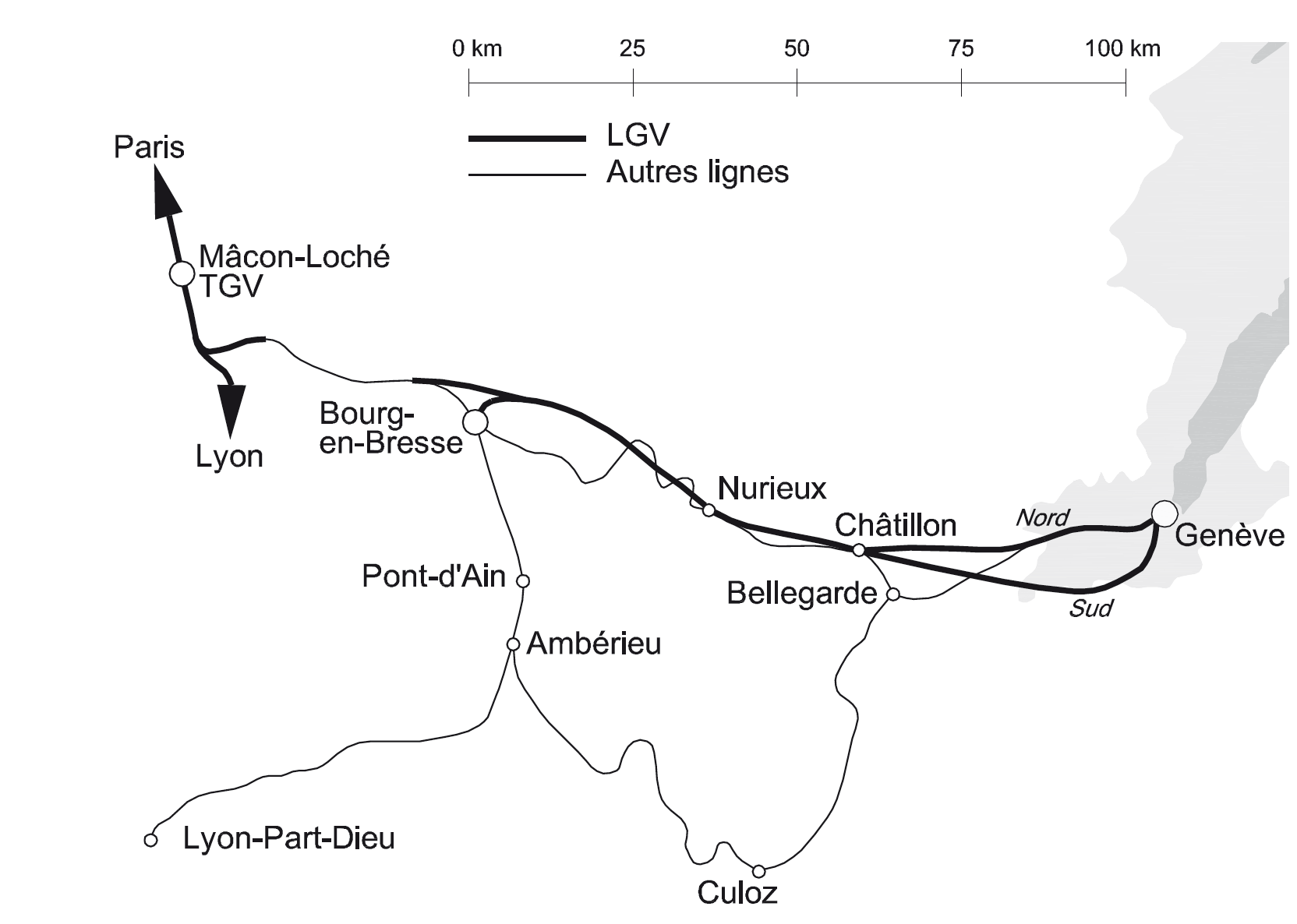 Péripéties du TGV Lyria: voir un train plus loin